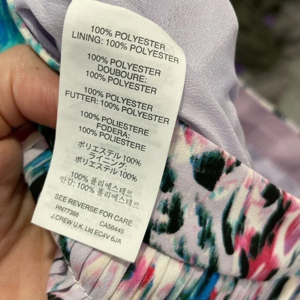 J Crew Purple Accordion Pleated Skirt 0